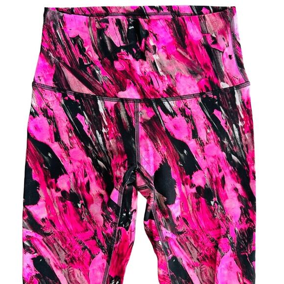 Lululemon Wunder Train High-Rise Tight Size 4 25" Incentive Pink Refresh Black - Picture 4 of 7
